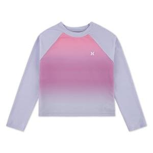 Hurley Girl's Long Sleeve Rash Guard - China Rose