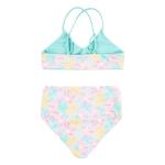Hurley Girls' High Waisted Blue Ice Bikini Set