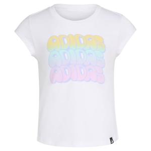 Adidas Girls' Cap Sleeve Graphic Tee, 2T