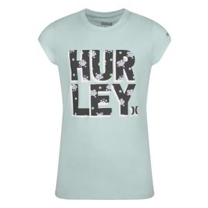 Hurley Big Kids Stack Logo T-Shirt - Blue Mist