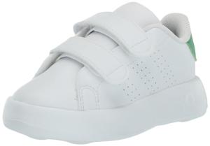adidas Baby Advantage Sneakers, White/Green, Size 10K