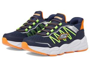 Skechers Boys' Turbo Tread Sneakers, Navy/Orange