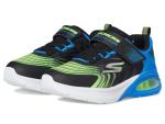 SKECHERS Kids Microspec Max Sneakers, Black/Blue/Lime
