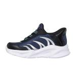 Skechers Meteor Lights Sneaker - Navy/Black, Toddler