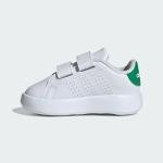 adidas Baby Advantage Sneakers, White/Green, Size 10K