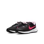 Nike Revolution 6 Kids' Gymnastics Shoes, Black Pink