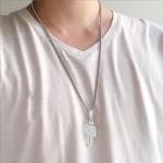 Hip-Hop Crooked Head Zircon Pendant Necklace