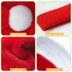 TCJJ Velvet Santa Hats for Holiday Parties