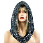Sparkly Sequin Rave Hood and Bandana Set