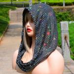 Sparkly Sequin Rave Hood and Bandana Set