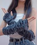 Aucute Unisex Gothic Fingerless Gloves for Cosplay