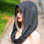 Sparkly Sequin Rave Hood and Bandana Set
