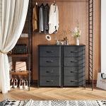 ODK Small Black Dresser with 4 Fabric Drawers
