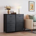 ODK Small Black Dresser with 4 Fabric Drawers