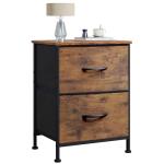WLIVE Small Nightstand with 2 Drawer Bins