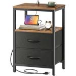 Huuger Nightstand with Charging Station and Drawers