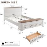 Farmhouse Queen Bed with Storage Bench and Drawers