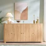 Curved Modern Buffet Cabinet with 4 Doors