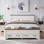 Farmhouse Queen Bed with Storage Bench and Drawers