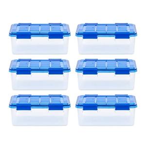 IRIS USA 6-Pack Airtight Plastic Storage Bins