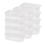IRIS USA Small Clear Storage Bins, 12 Pack