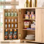 Curved Modern Buffet Cabinet with 4 Doors