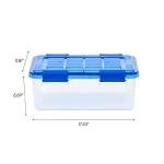 IRIS USA 6-Pack Airtight Plastic Storage Bins