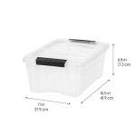 IRIS USA 13 Qt Clear Plastic Storage Bins, 12 Pack