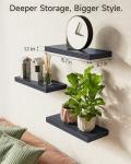 BAYKA Rustic Floating Wall Shelves - Set of 3