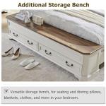 Farmhouse Queen Bed with Storage Bench and Drawers