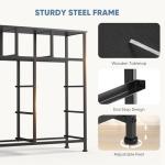 DUMOS 9 Drawer Fabric Storage Dresser - Matte Black