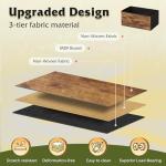 WLIVE Small Nightstand with 2 Drawer Bins