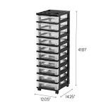 IRIS USA 10-Drawer Storage Cart with Organizer Top