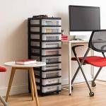 IRIS USA 10-Drawer Storage Cart with Organizer Top