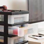 IRIS USA 10-Drawer Storage Cart with Organizer Top