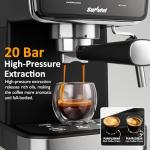 SUNVIVI 20 Bar Espresso Machine with Milk Frother