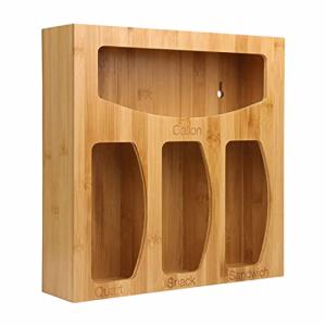 Bamboo Ziplock Bag Organizer for Kitchen Drawers