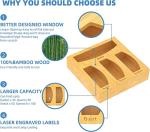 Bamboo Ziplock Bag Organizer for Kitchen Drawers