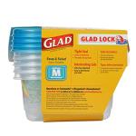 GladWare Food Storage Containers, Medium Rectangle, 4 Count