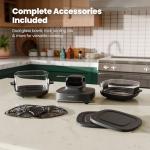 Kismile 5-in-1 Portable Glass Air Fryer