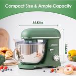 900W 8.5QT Stand Mixer with Attachments - Green