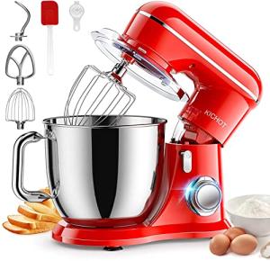 KICHOT 4.8 Qt Tilt-Head Stand Mixer, Red