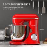 KICHOT 4.8 Qt Tilt-Head Stand Mixer, Red