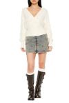 Forever 21 Women's Cable Knit Rosette Sweater
