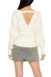 Forever 21 Women's Cable Knit Rosette Sweater