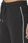 Forever 21 Black Rhinestone Wide-Leg Pants Small