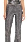 Forever 21 Women's Grey Glitter High-Rise Flare Pants