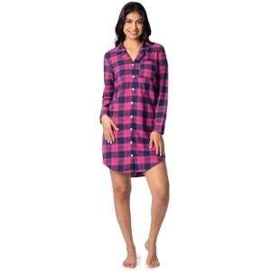 Fruit of the Loom Women's Plaid Flannel Sleep Shirt