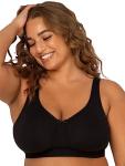 Fruit of the Loom Plus Size Wireless Bra - Black