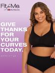 Fruit of the Loom Plus Size Wireless Bra - Black